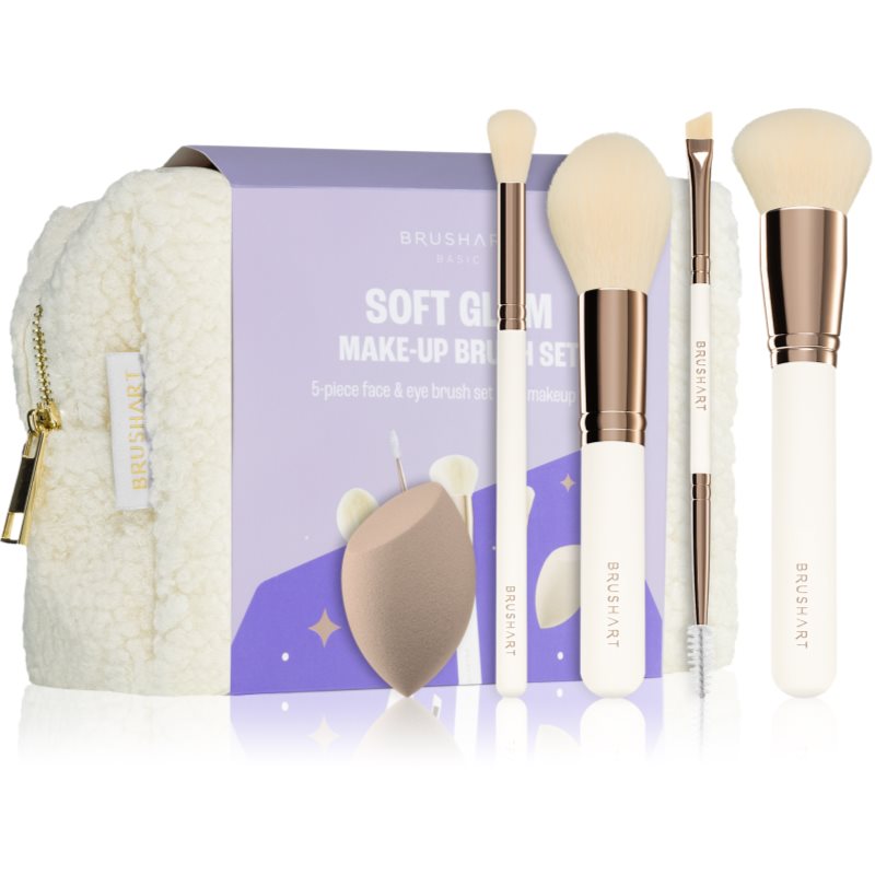 BrushArt Basic Soft Glam make-up brush set Комплект четки с чантичка - Комплект - Сравни цени от 1 магазин с безплатна доставка