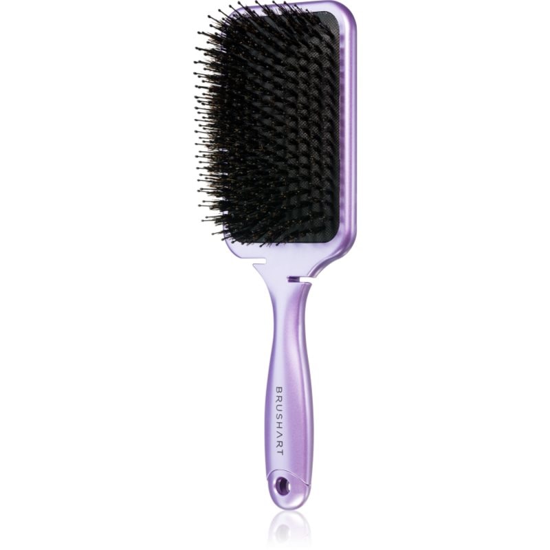 BrushArt Hair Boar bristle paddle hairbrush Четка за коса с косми от глиган Metallic Lilac - Грижа за коса - Сравни цени от 1 магазин с безплатна доставка