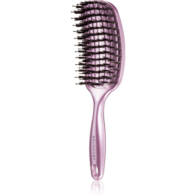 BrushArt Hair Vent blowdry hairbrush with boar bristles Четка за коса с влакна от найлон и глиган Medium