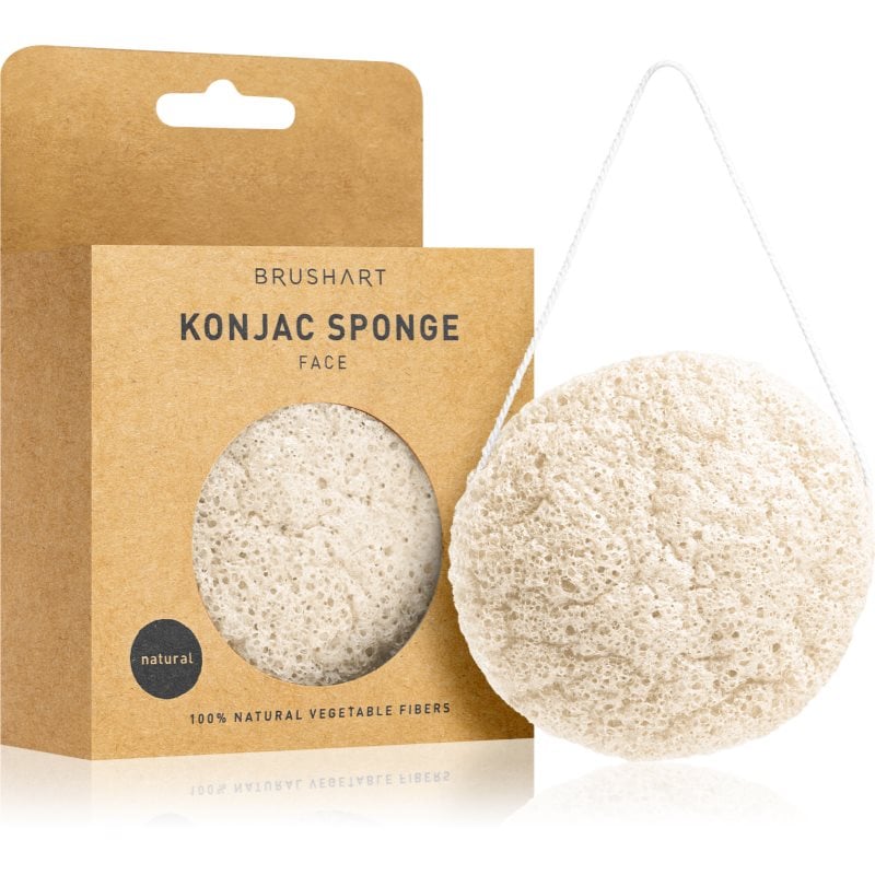 BrushArt Home Salon Konjac sponge нежна ексфолираща гъба за лице Natural 5 гр.