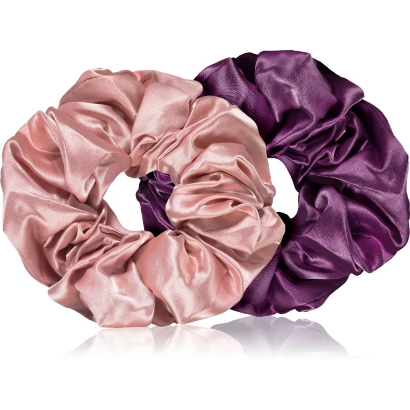 BrushArt Hair Large satin scrunchie set ластици за коса Pink & Violet - Грижа за коса - Сравни цени от 1 магазин с безплатна доставка
