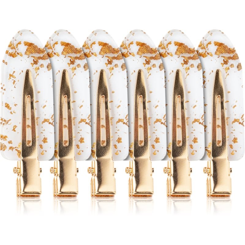 Brushworks Gold Flake No Crease Clips фиби за коса