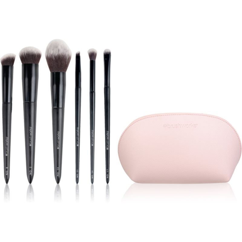 Brushworks Essentials Makeup Brush Set Complexion Комплект четки с чантичка - Комплект - Сравни цени от 1 магазин с безплатна доставка