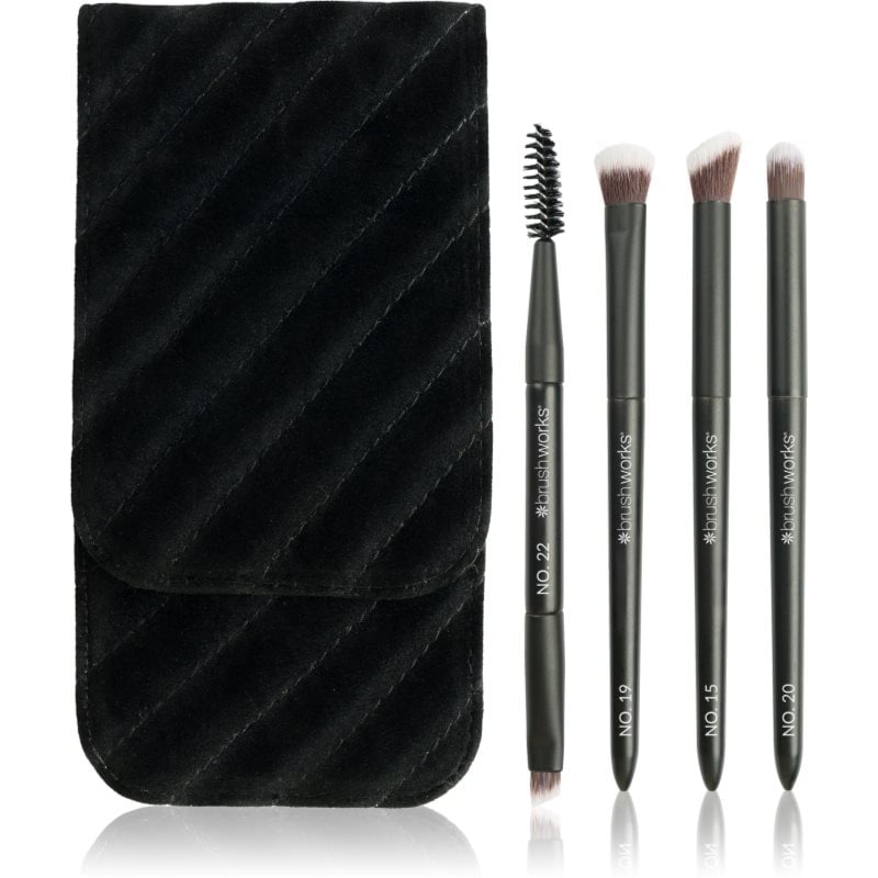 Brushworks Travel Eye Brush Set комплект четки на път