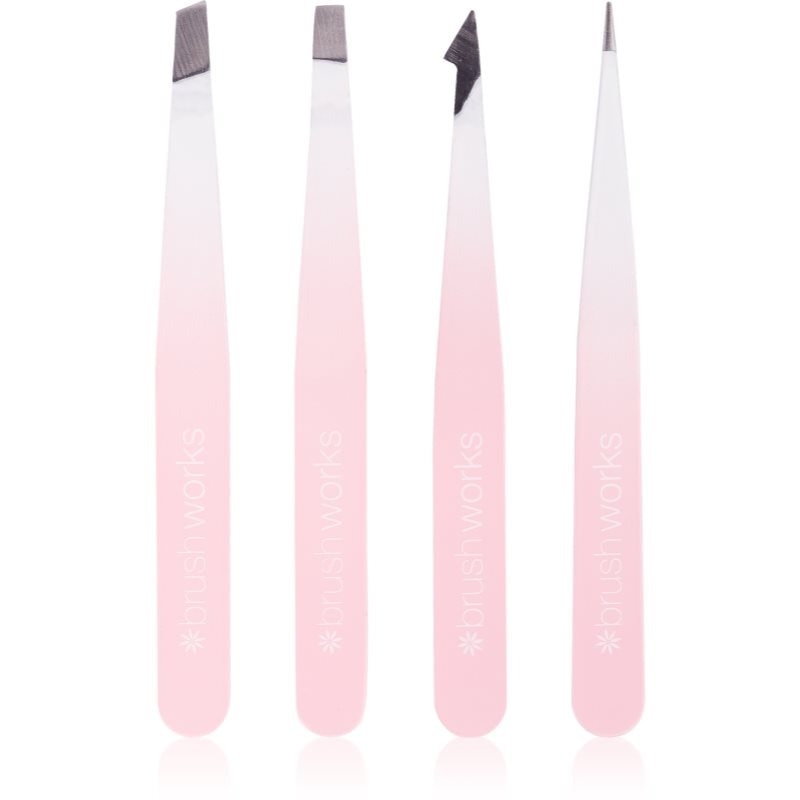 Brushworks The Complete комплект пинсети за вежди White & Pink - Комплект - Сравни цени от 1 магазин с безплатна доставка