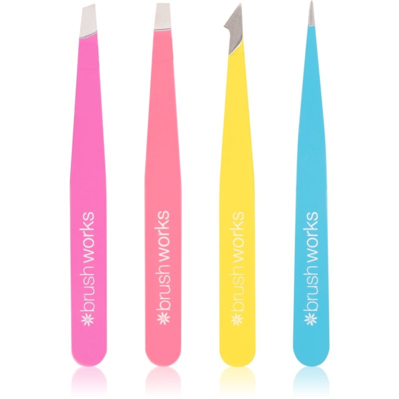 Brushworks Tweezer Set Neon комплект пинсети
