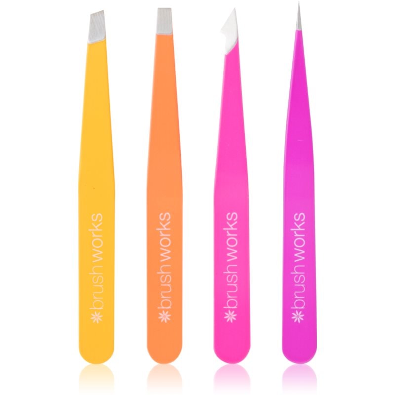 Brushworks Combination Tweezer Set комплект пинсети за вежди тип Brights - Комплект - Сравни цени от 1 магазин с безплатна доставка