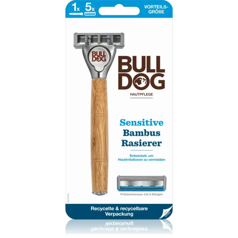 Bulldog Sensitive Bamboo самобръсначка + резервни остриета