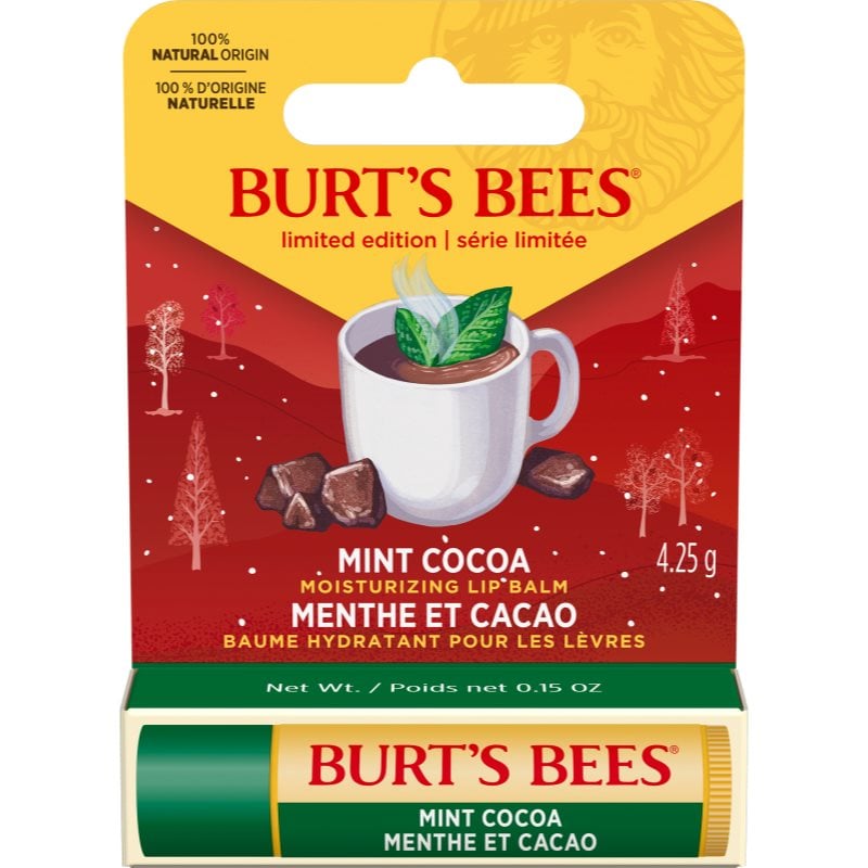 Burt’s Bees Festive хидратиращ балсам за устни вкус Mint Cocoa