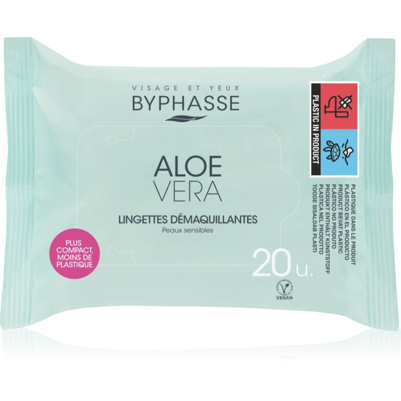 BYPHASSE Aloe Vera кърпички за почистване на грим