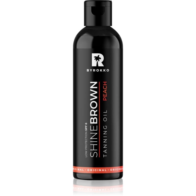 BYROKKO Shine Brown Peach слънцезащитно масло за постигане на тен SPF 6
