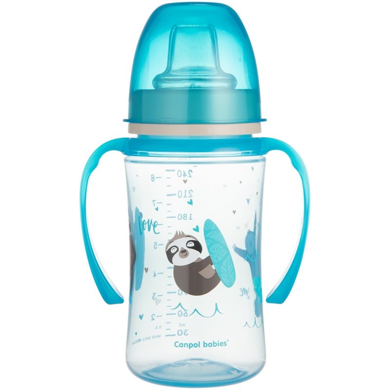 Canpol babies Exotic Animals преходна чаша с дръжки 6+ m Blue - За деца - Сравни цени от 1 магазин с безплатна доставка