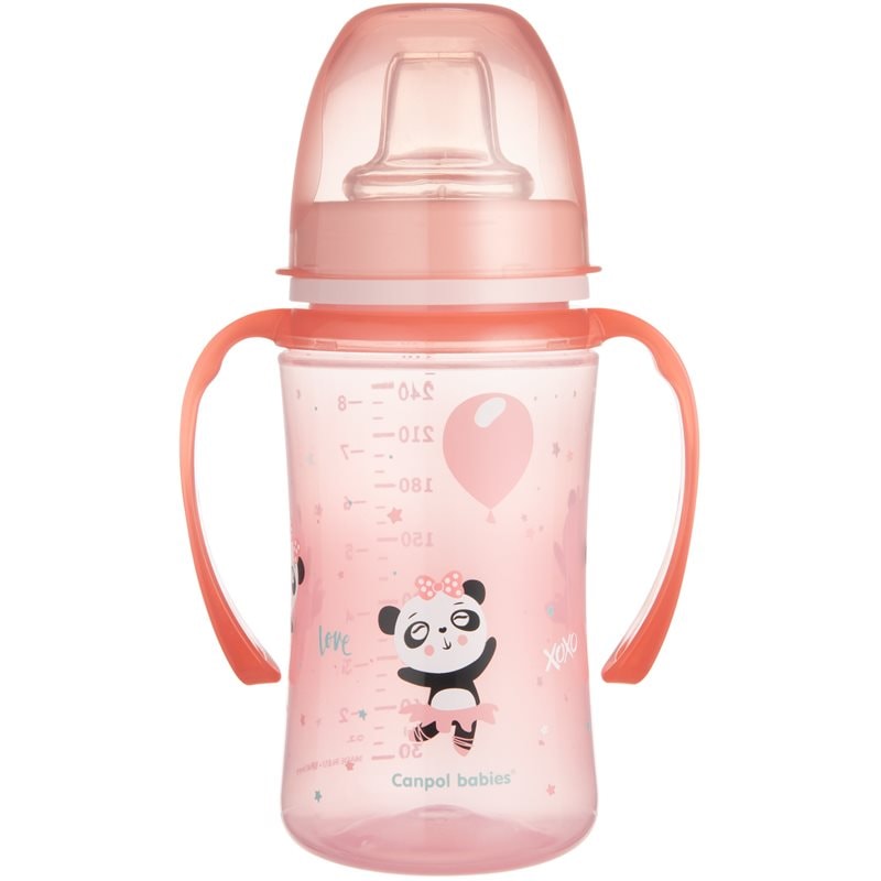 Canpol babies Exotic Animals преходна чаша с дръжки 6+ m Pink - За деца - Сравни цени от 1 магазин с безплатна доставка