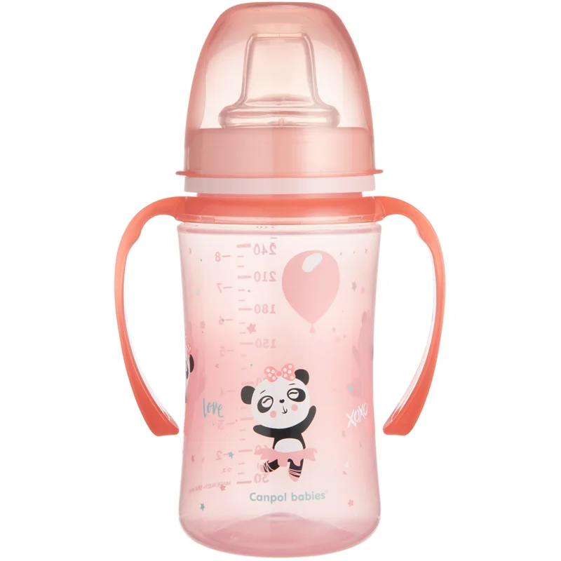 Canpol babies Exotic Animals преходна чаша с дръжки 6+ m Pink - За деца - Сравни цени от 1 магазин с безплатна доставка