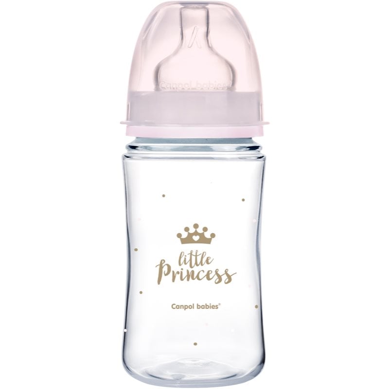 Canpol babies Royal Baby бебешко шише 3m+ Pink