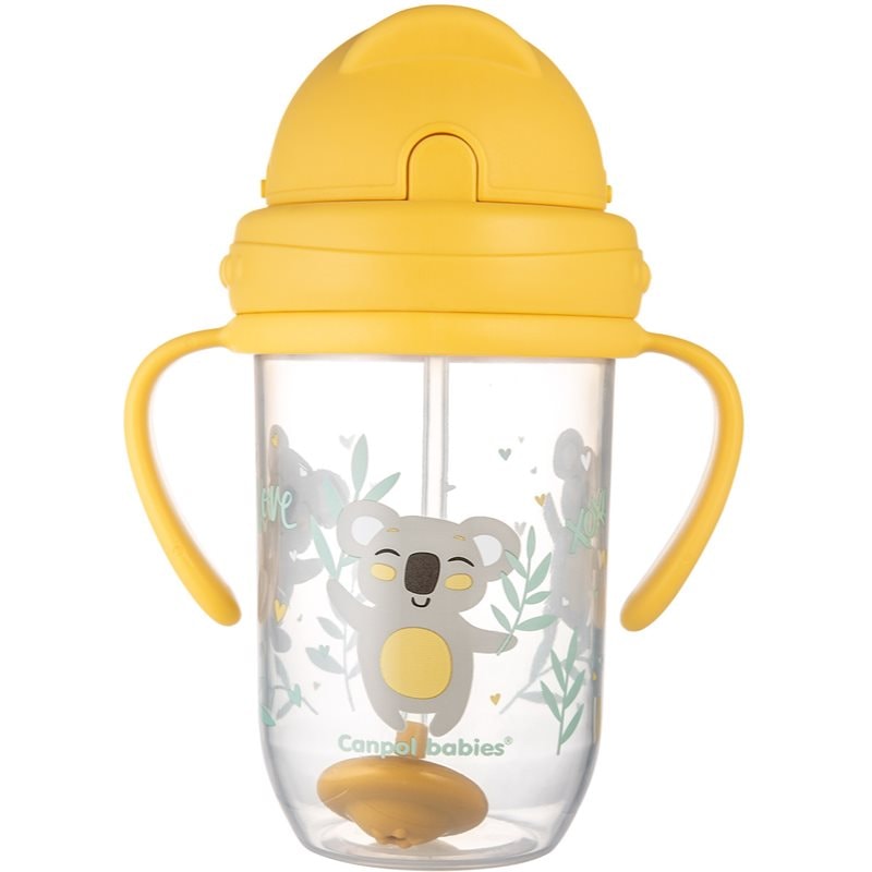 Canpol babies Exotic Animals Cup With Straw чаша със сламка Yellow - За деца - Сравни цени от 1 магазин с безплатна доставка