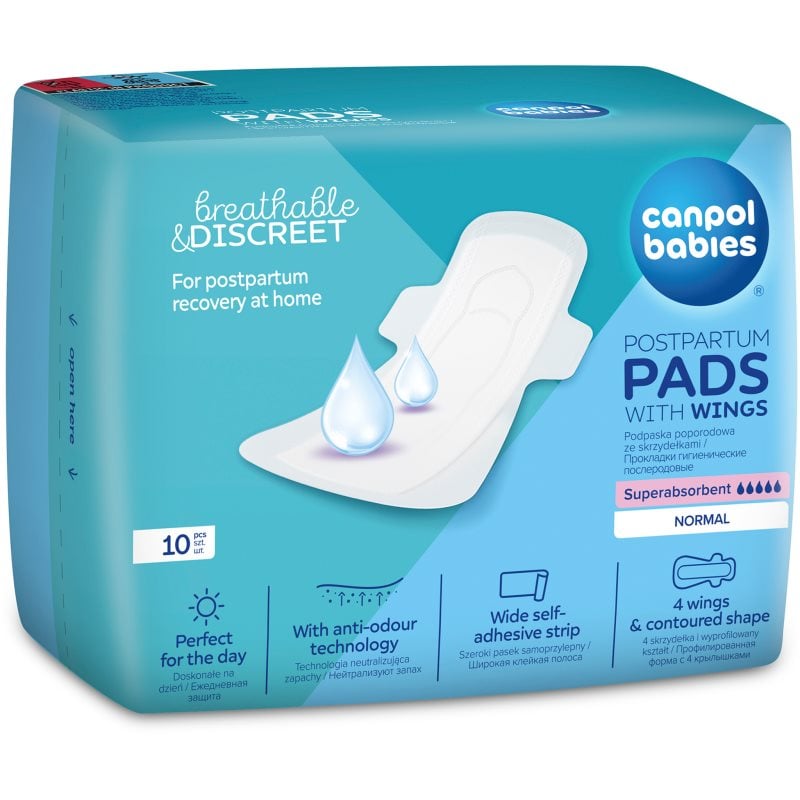 Canpol babies Postpartum Pads With Wings дамски превръзки за след раждане дневен