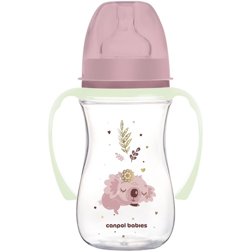 Canpol babies EasyStart Sleepy Koala бебешко шише 3 m+ Pink - За деца - Сравни цени от 1 магазин с безплатна доставка