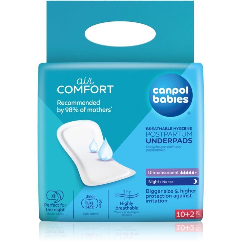 Canpol babies Postpartum Pads Night дамски превръзки за след раждане - Грижа за тяло - Сравни цени от 1 магазин с безплатна доставка