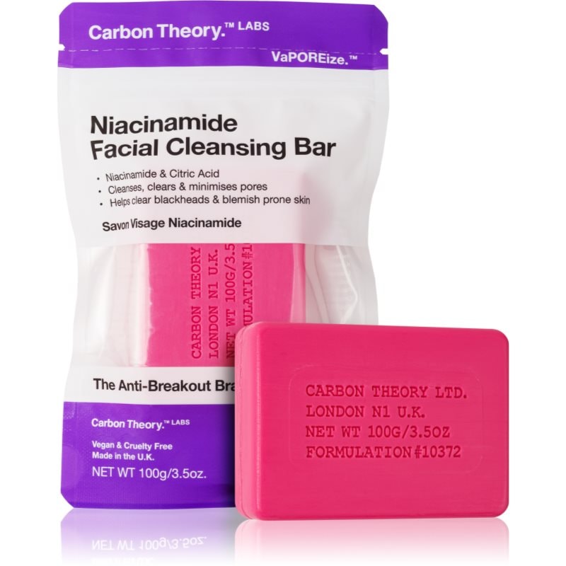 Carbon Theory Carbon Theory Facial Cleansing Bar Niacinamide почистващ сапун за лице Pink 100 гр. - Унисекс парфюм 100мл - Сравни цени от 1 магазин с безплатна доставка