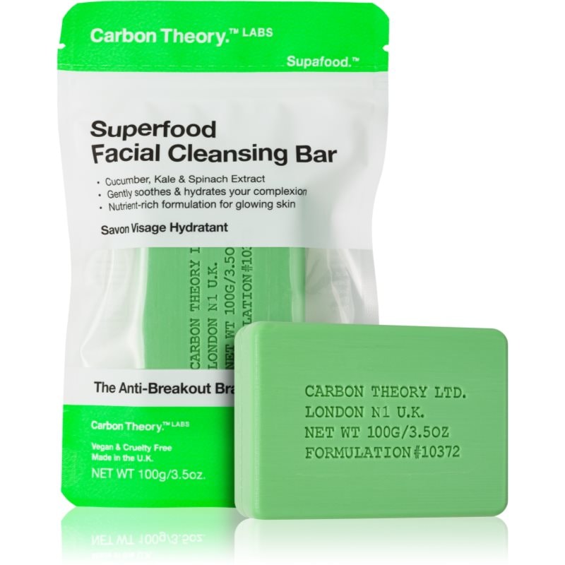 Carbon Theory Carbon Theory Facial Cleansing Bar Superfood почистващ сапун за лице Green 100 гр. - Унисекс парфюм 100мл - Сравни цени от 1 магазин с безплатна доставка