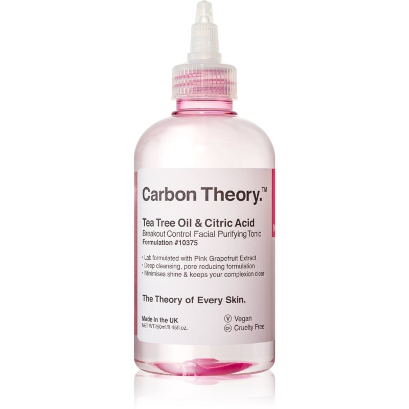 Carbon Theory Tea Tree Oil & Citric Acid дълко почистващ тоник за проблемна кожа, акне - Грижа за лице - Сравни цени от 1 магазин с безплатна доставка