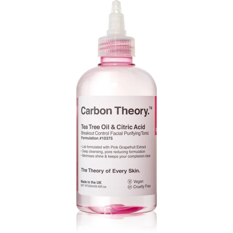 Carbon Theory Tea Tree Oil & Citric Acid дълко почистващ тоник за проблемна кожа, акне - Грижа за лице - Сравни цени от 1 магазин с безплатна доставка