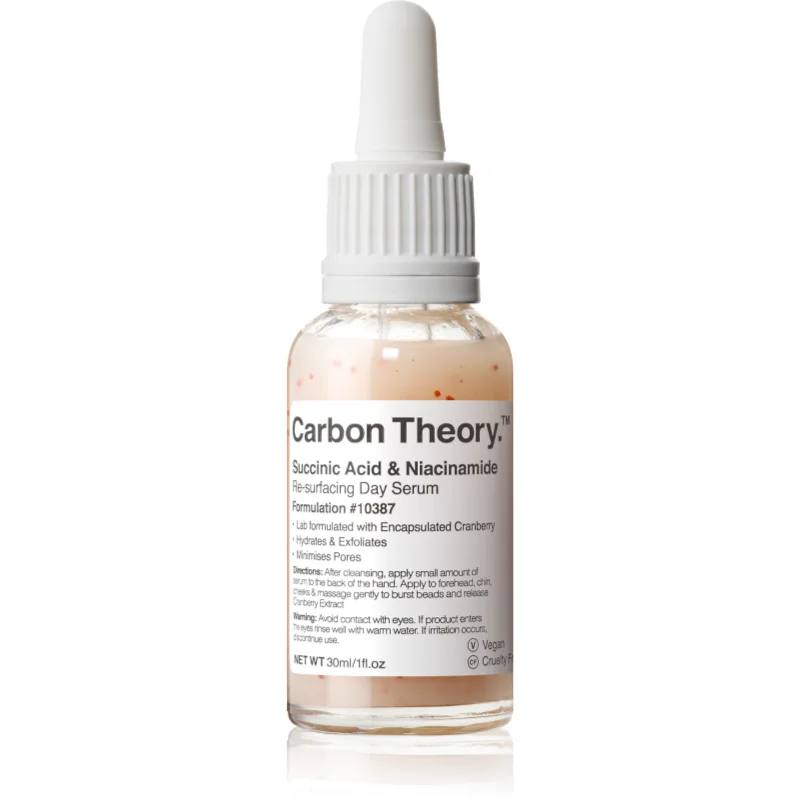 Carbon Theory Succinic Acid & Niacinamide възстановяващ серум за лице за проблемна кожа - Грижа за лице - Сравни цени от 1 магазин с безплатна доставка