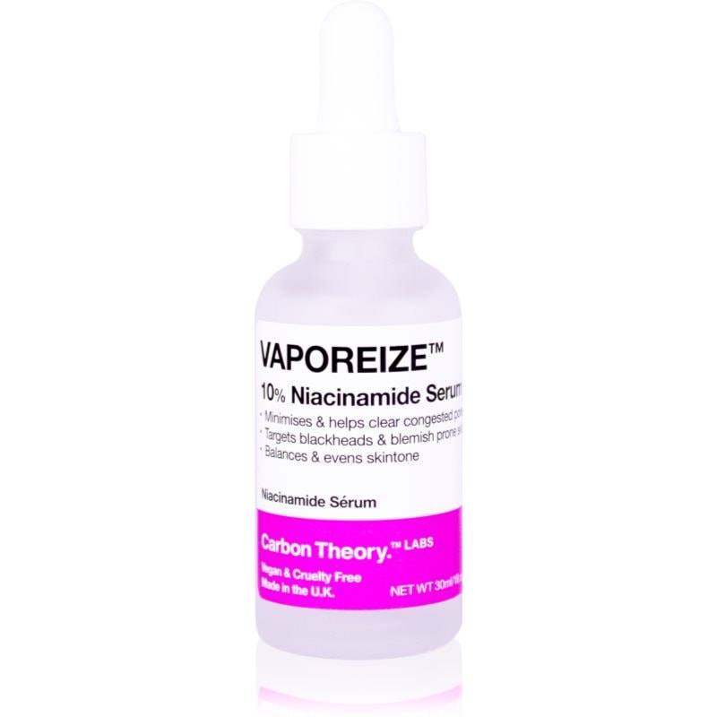 Carbon Theory Vaporeize 10% Niacinamide Serum серум за лице с ниацинамид и цинк - Грижа за лице - Сравни цени от 1 магазин с безплатна доставка