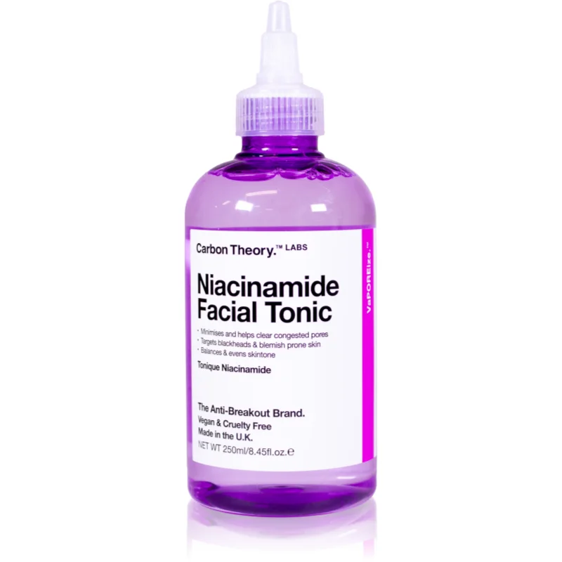 Carbon Theory Vaporeize Niacinamide Facial Tonic почистващ тоник с ниацинамид - Грижа за лице - Сравни цени от 1 магазин с безплатна доставка