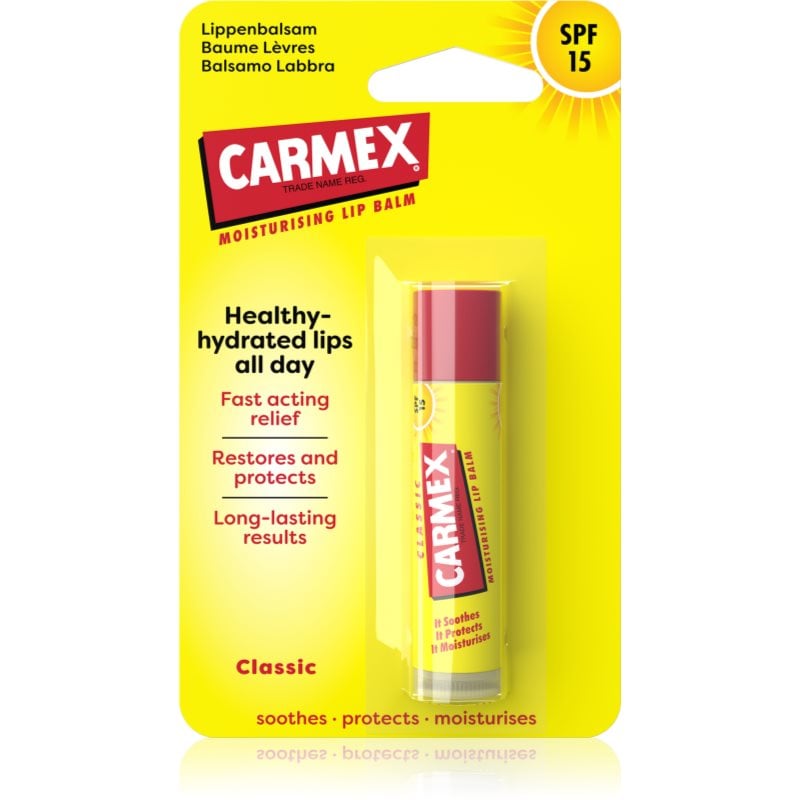 Carmex Classic хидратиращ балсам за устни в тубичка SPF 15