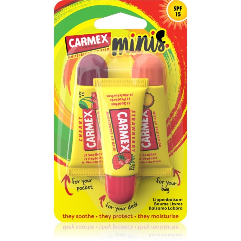 Carmex Minis комплект за пътуване за сухи устни SPF 15