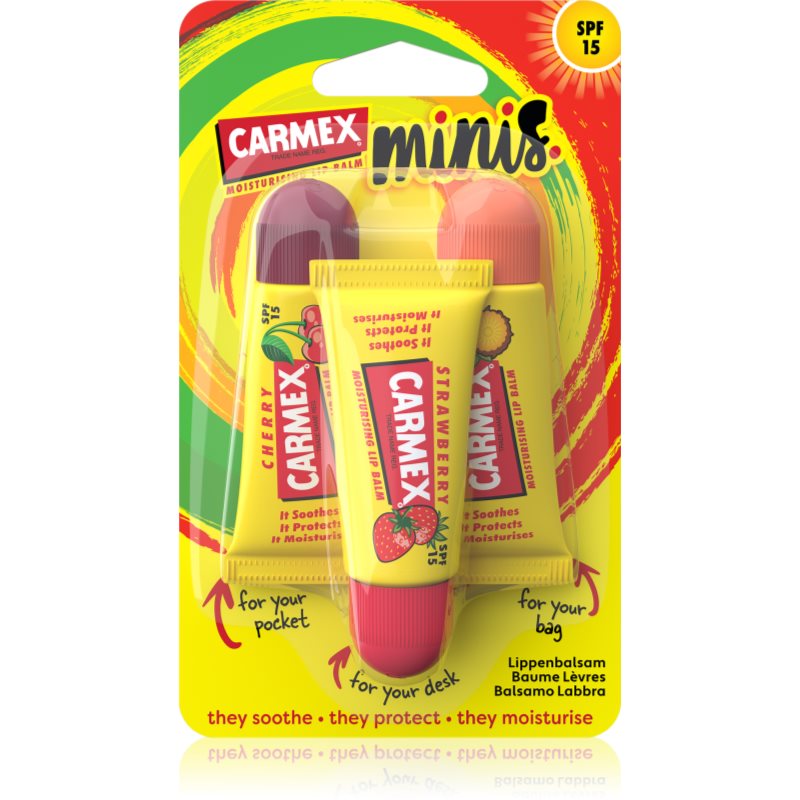 Carmex Minis комплект за пътуване за сухи устни SPF 15 - Комплект - Сравни цени от 1 магазин с безплатна доставка