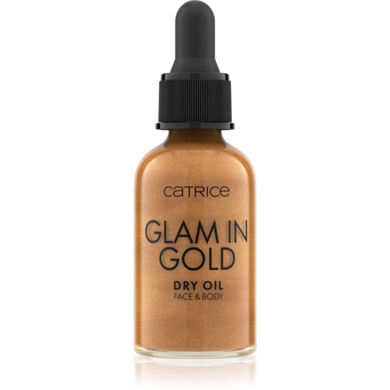 Catrice Glam In Gold Dry Oil сухо масло с блестящи частици за лице и тяло