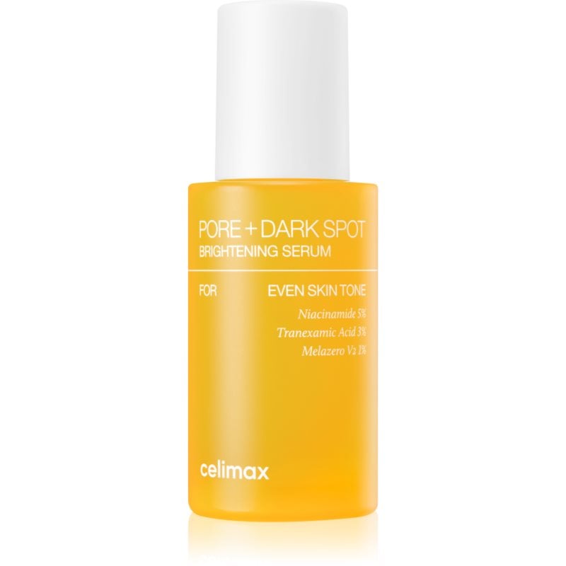 celimax Pore+Dark Spot Brightening Serum регенериращ и озаряващ серум за минимизиране на порите