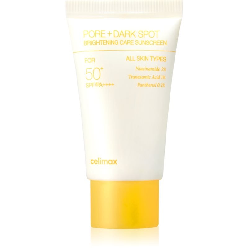 celimax Pore+Dark Spot Brightening Care Suncream слънцезащитен озаряващ крем SPF 50+
