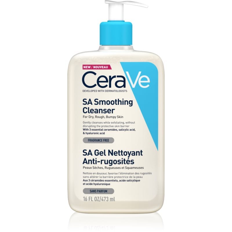 CeraVe Cleansers SA Smoothing Cleanser почистващ и омекотяващ гел за нормална и суха кожа