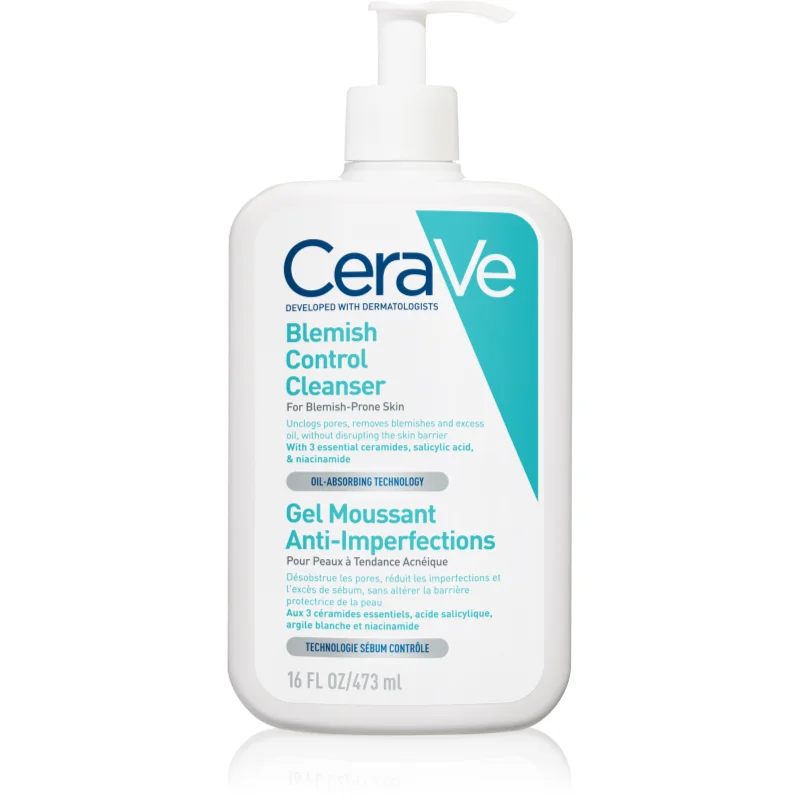 CeraVe Blemish Control почистващ гел против несъвършенствата на акнозна кожа