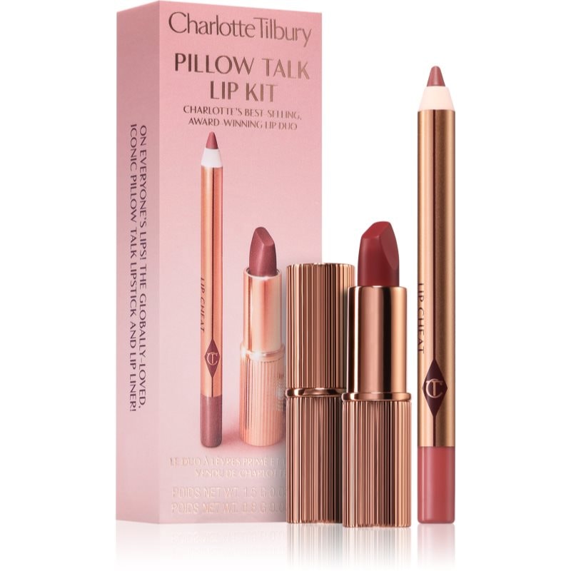 Charlotte Tilbury Pillow Talk Lip Kit червило и молив за контур за устни мини - Грим - Сравни цени от 1 магазин с безплатна доставка