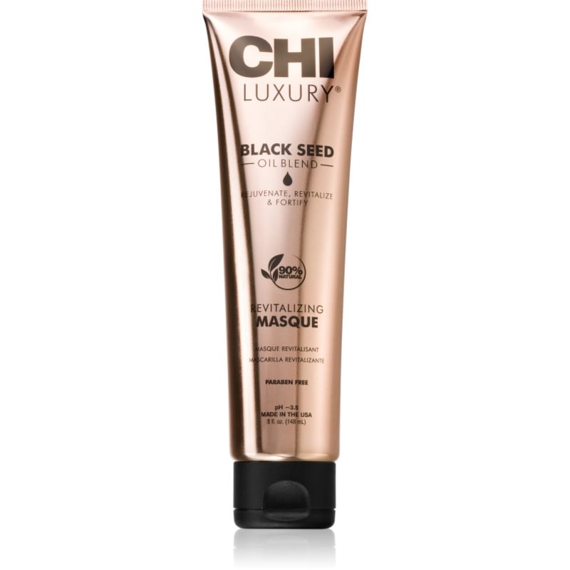 CHI CHI Luxury Black Seed Oil Revitalizing Masque дълкопочистваща маска за суха и увредена коса - Унисекс парфюм 148мл - Сравни цени от 1 магазин с безплатна доставка