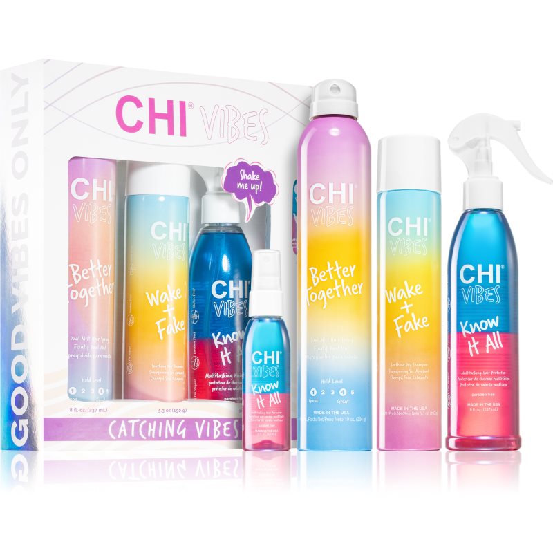 CHI Vibes Catching Vibes Kit подаръчен комплект за постигане на съвършен вид на косата - Комплект - Сравни цени от 1 магазин с безплатна доставка