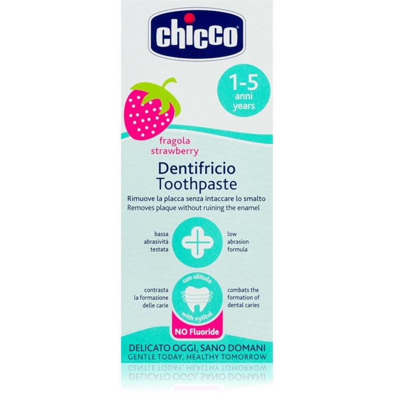 Chicco Chicco Toothpaste 1-5 years паста за зъби за деца Strawberry - Унисекс парфюм 50мл - Сравни цени от 1 магазин с безплатна доставка