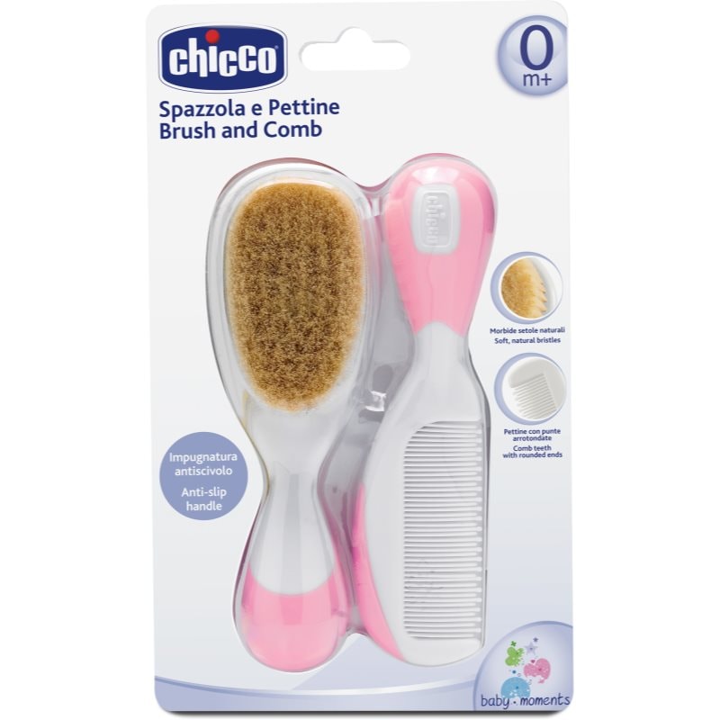 Chicco Baby Moments комплект За коса 0m+ Pink - За деца - Сравни цени от 1 магазин с безплатна доставка