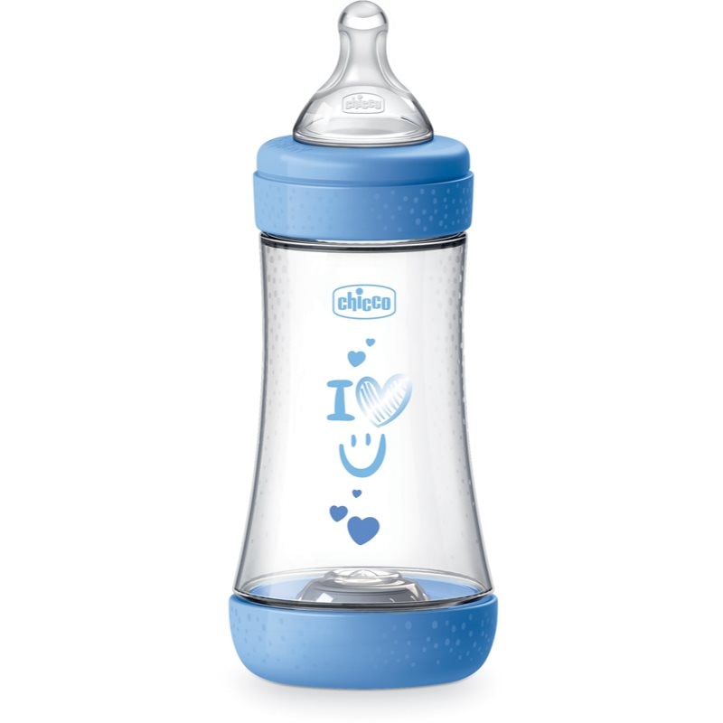 Chicco Perfect 5 бебешко шише 2 m+ Medium Flow Blue - За деца - Сравни цени от 1 магазин с безплатна доставка