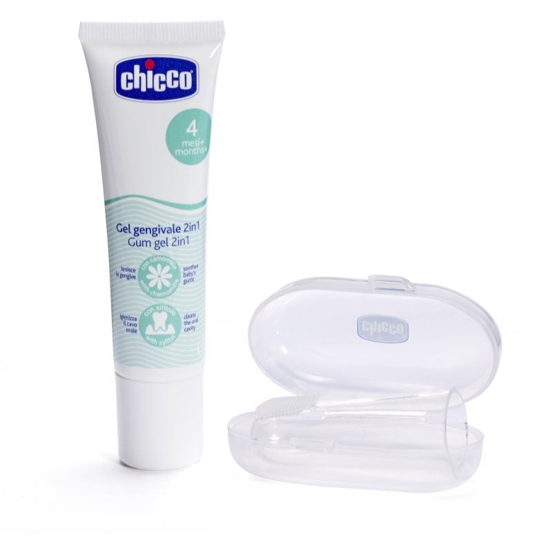 Chicco Chicco Oral Care Set Комплект за дентална грижа за бебета 4 m+ - Унисекс парфюм - Сравни цени от 1 магазин с безплатна доставка