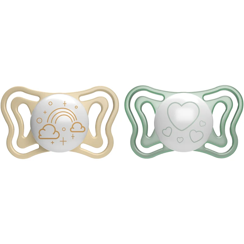 Chicco Physio Light Physio Forma Night биберон 2-6 m Gold/Green - За деца - Сравни цени от 1 магазин с безплатна доставка
