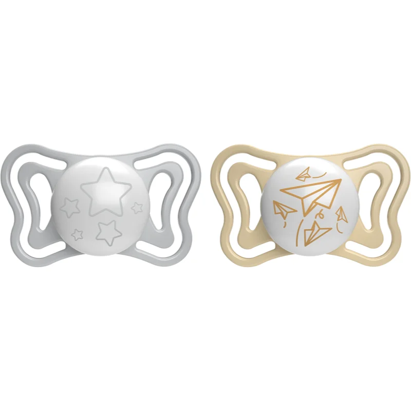 Chicco Physio Light Physio Forma Night биберон 6-16 m Grey/Gold