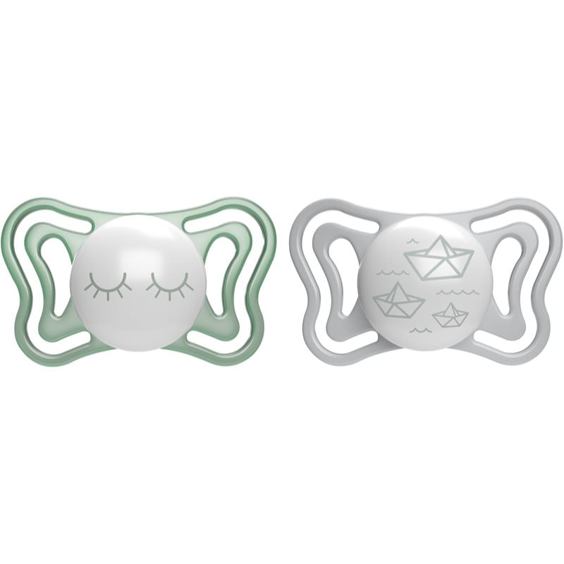 Chicco Physio Light Physio Forma Night биберон 16-36 m Green/Grey