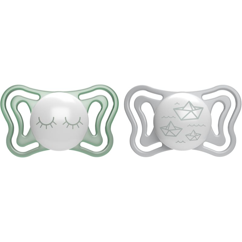 Chicco Physio Light Physio Forma Night биберон 16-36 m Green/Grey - За деца - Сравни цени от 1 магазин с безплатна доставка