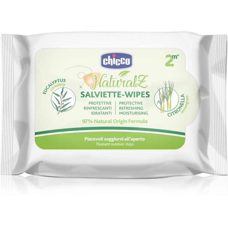 Chicco NaturalZ Protective & Refreshing Wipes кърпички против комари 2 m+ - Грижа за тяло - Сравни цени от 1 магазин с безплатна доставка